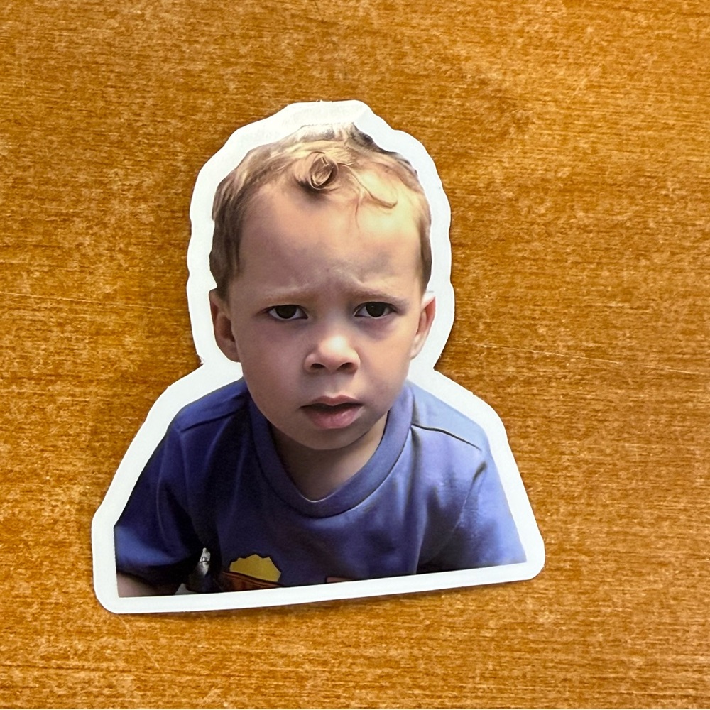 Kids Toy Sticker‎ with Blue Shirt Design